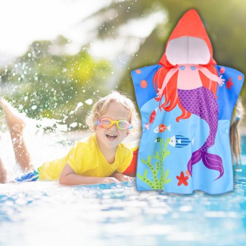 PunchoServiette™ | Serviette à capuchon avec personnage amusant