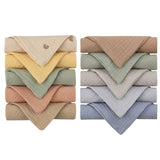 [Pack de 10] Petites débarbouillettes en mousseline de coton - Approuvé par Maman