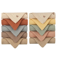 [Pack de 10] Petites débarbouillettes en mousseline de coton - Approuvé par Maman