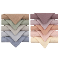 [Pack de 10] Petites débarbouillettes en mousseline de coton - Approuvé par Maman