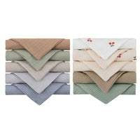 [Pack de 10] Petites débarbouillettes en mousseline de coton - Approuvé par Maman